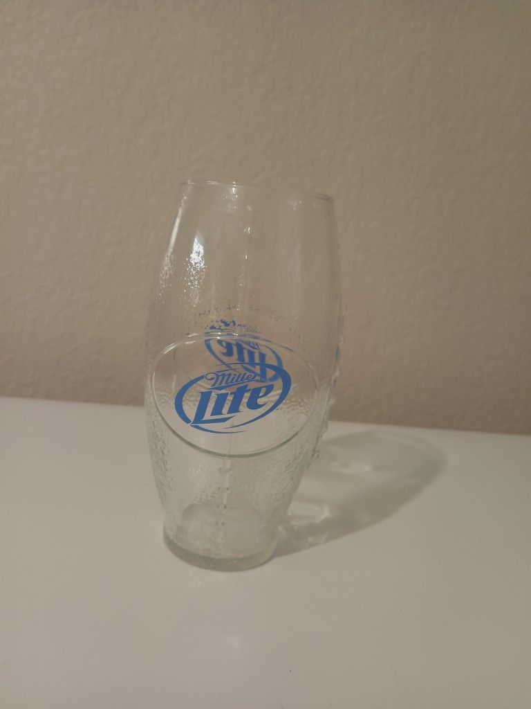 Antique Miller Lite Football Glass