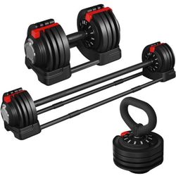52.5lbs Fast Adjust Dumbbells