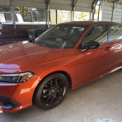 2022 Honda Civic si orange, 255's 
