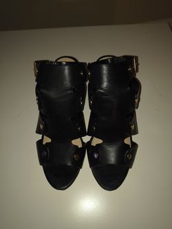 Vince Camuto Womens Ekerd Open Toe Ankle Strap Leather Classic Pumps