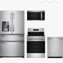 Whirlpool Kitchen Appliance Set Of 4 With Gas Stove