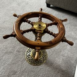 Ships wheel  end table