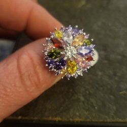 Multicolored Gemstone Ring.