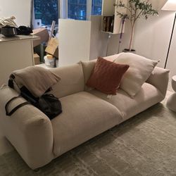 Boucle Cream Couch 