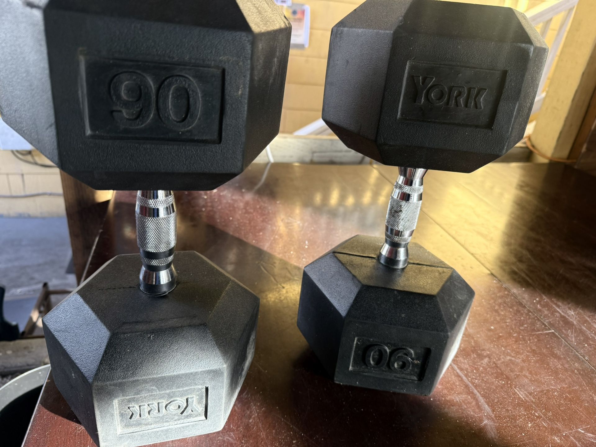 York Rubber Hex Dumbbell 