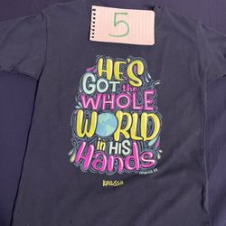 Unisex scripture T Shirt Kids Size 5