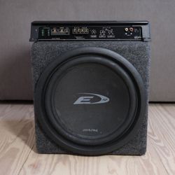 Alpine Subwoofer + Kenwood 1000W Amp - Car Audio