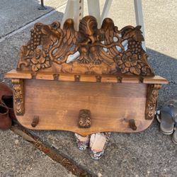 Wine /  Wine Glass  Rack:  Hand Carved  VINTAGE