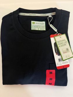 John Deere Black Long Sleeve T-Shirt Size Medium