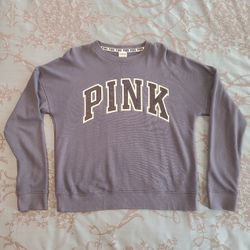 Victoria's Secret PINK Limited Edition Gray Pullover Sweatshirt Size Small