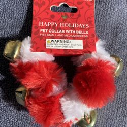 Christmas Pet Collar With Bells.