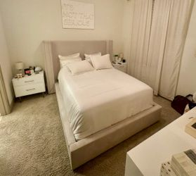 Z Gallerie Velvet Queen Bed