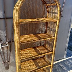 XL BOHO Natural Wicker Shelf 