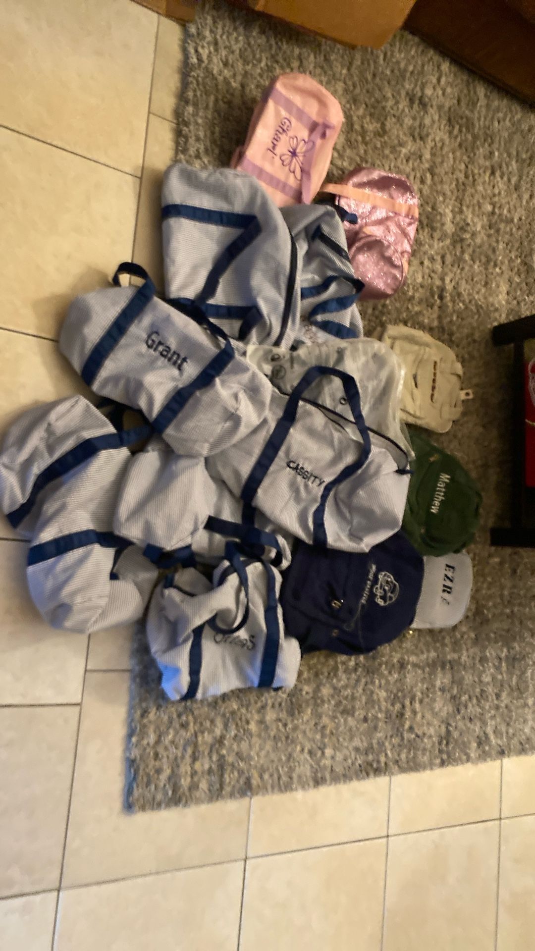 14 New Bags Someone has names 4 Bag Pack 8 Travel bags and 2 Small Travel Bags