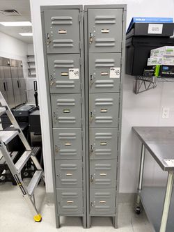 (2) Global Industries 6comp 12" x 12" x 12" Locker 78"H
