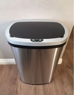 Nine Stars Automatic Kitchen Trash Can 13 Gallon Stainless Steel