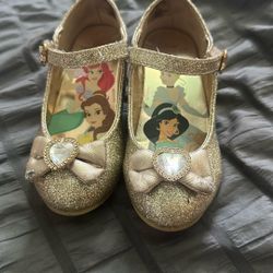 Gold Glittery Disney Heels