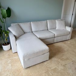 New Ivory Sectional Couch Sofa