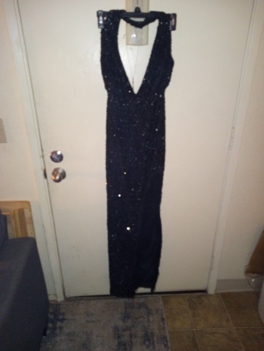 Sequin Halter Dress