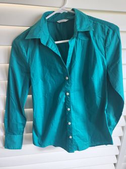  Calvin Klein, Blue green color blouse, XS, like new