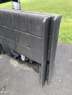 Two Grey Frame Beds ( Twin and Full)