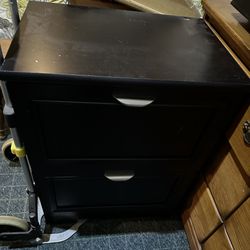 Wood File Cabinet 