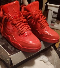 Red Jordan 4's