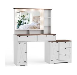 New Make-up Vanity Table with Lights And Side Table