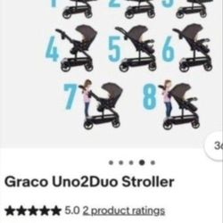 Graco Uno2Duo Stroller 8ways To Ride It. $160