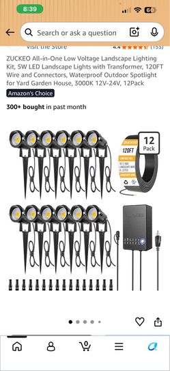 10 pack low voltage landscape lights