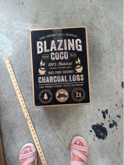 Blazing coco charcoal logs