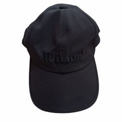 Wilson Active Perforated Black Tennis Cap - Adjustable Running Sport Hat