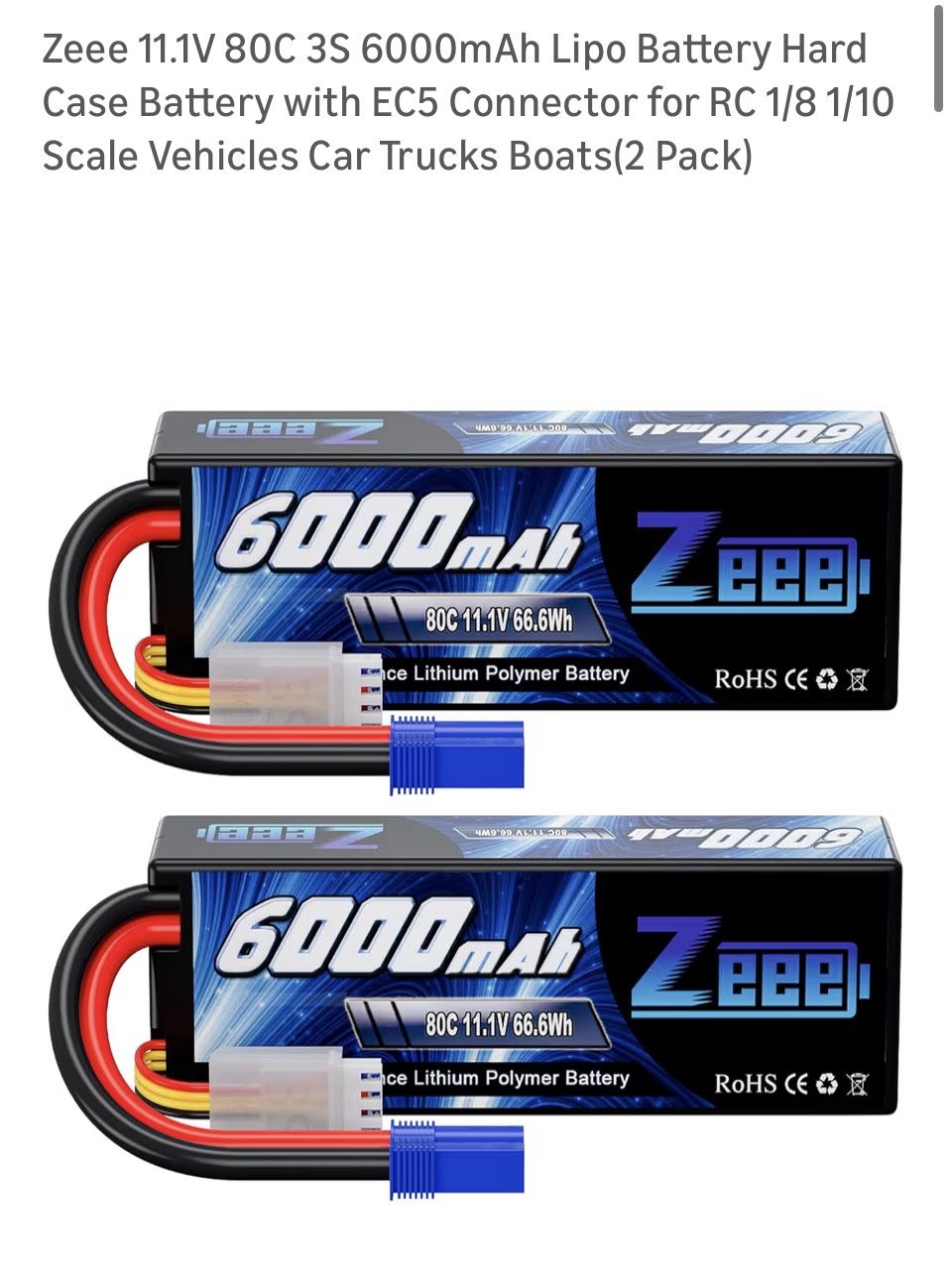 Rc Battery 6,000