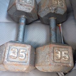 2 Dumbbells 35 Pounds A Piece 