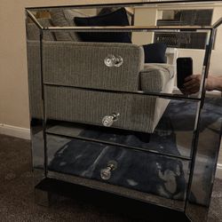 Mirrored Nightstand 