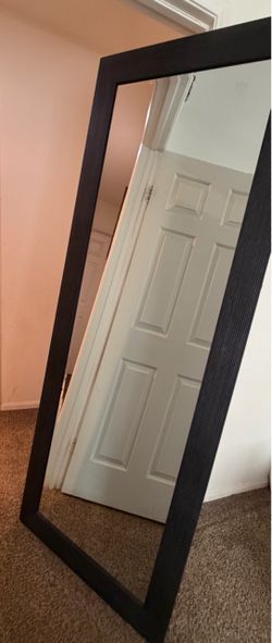 Large Floor Mirror Black Frame