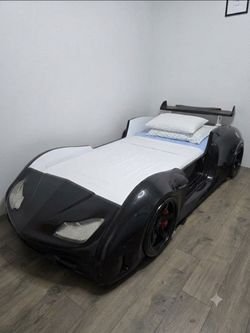 Black Race Car Bed Frame Twin Size