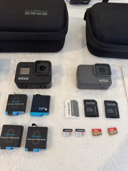 GoPro Hero 8 + Go Pro Hero 7 with accessories
