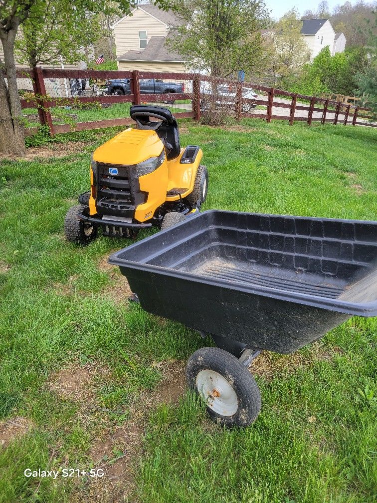 Cub Cadet Riding Mower And Trailer
