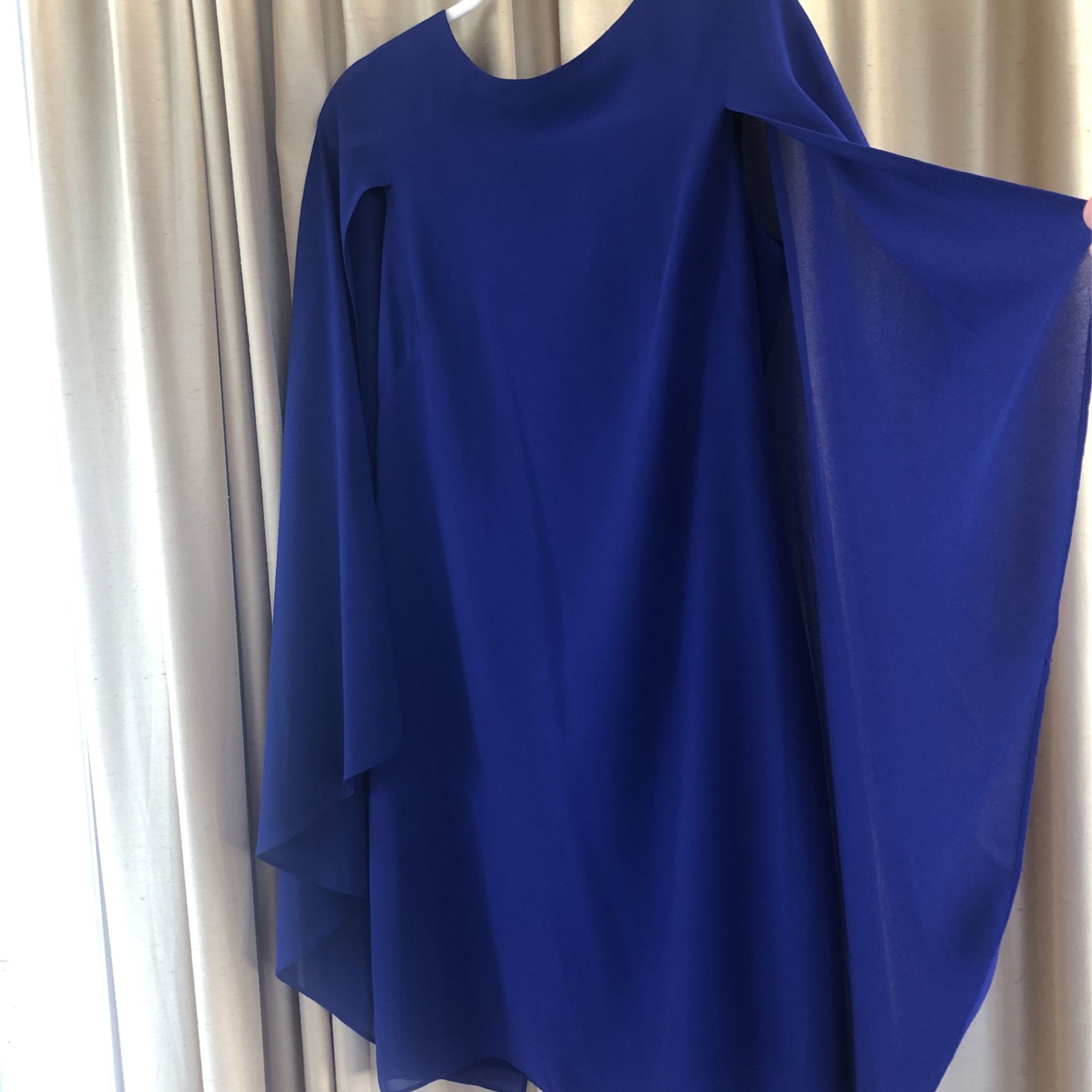 Vince Camuto Purple Cape Dress Gown