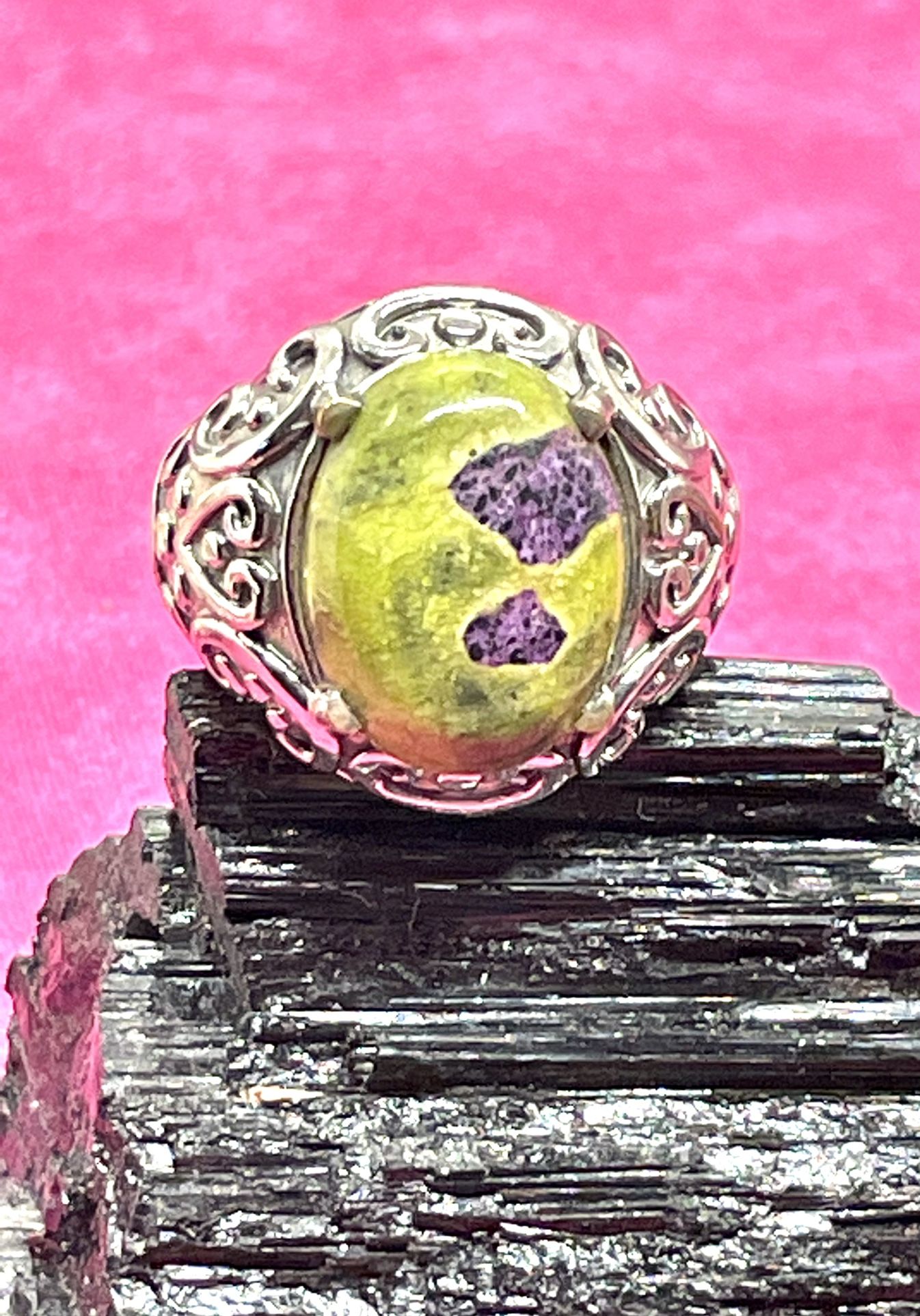 Sterling Atlantasite Ring sz 6.5