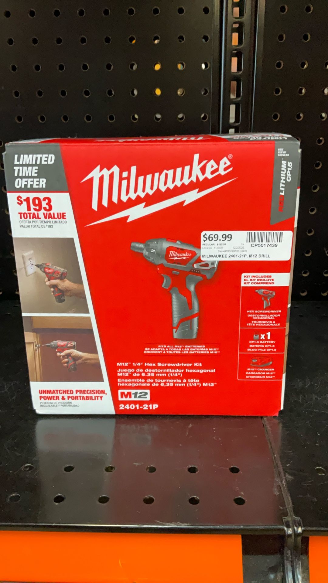 Milwaukee M12 1/4" Drill Set New In Box 