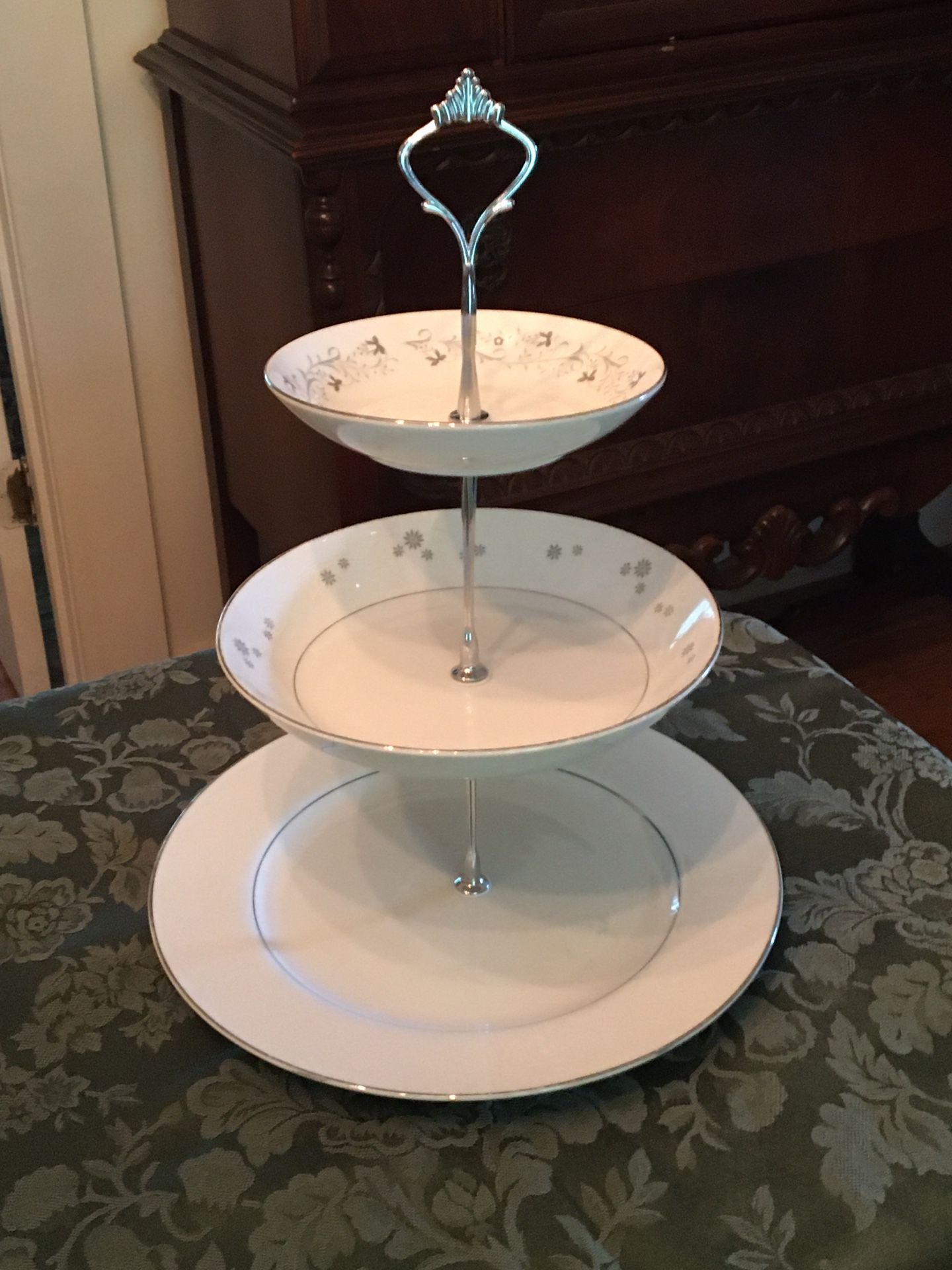 Up cycled 3 Tier Cake Or Dessert Stand