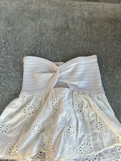White floral tube top
