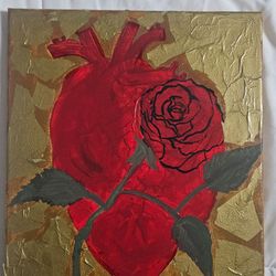 Rose on heart