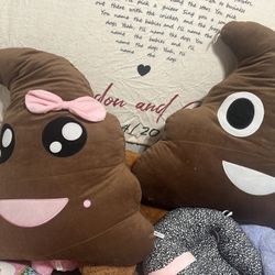 Giant Poop Emoji Pillows