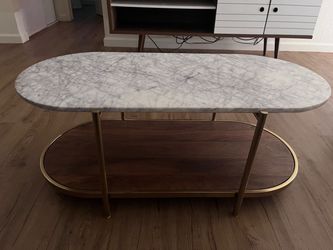 Marble /wood coffee table