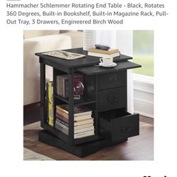 Hammacher Schlemmer Rotating End Table 