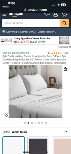 Split CA king mattress set
