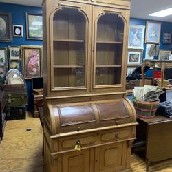 Antique Roll Top Secretary Desk 